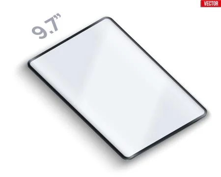 Tablet PC perspective presentation mockup Illustrazione stock
