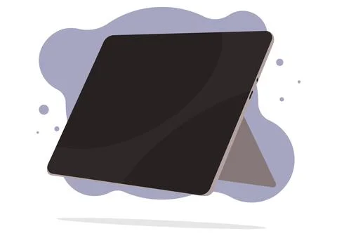 Tablet pc with screen. tablet flat vector illustration. tablet with background Stock Illustration