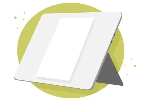 Tablet pc with screen. tablet flat vector illustration. tablet with background Stock Illustration
