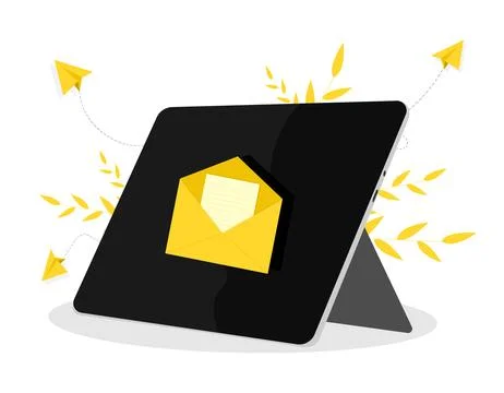 Tablet pc with screen. tablet flat vector illustration. tablet with background Illustrazione stock