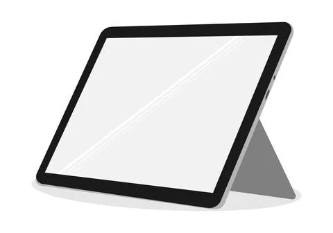 Tablet pc with screen. tablet flat vector illustration. tablet with background Stock Illustration