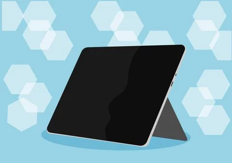 Tablet pc with screen. tablet flat vector illustration. tablet with background Illustrazione stock