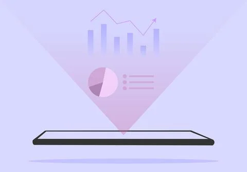 Tablet pc with screen. tablet flat vector illustration. tablet with background Stock Illustration