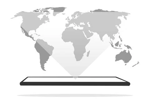 Tablet pc with screen. tablet flat vector illustration. tablet with background Stock Illustration