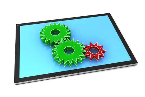 Tablet PC Software - conceptual image Stock Illustration