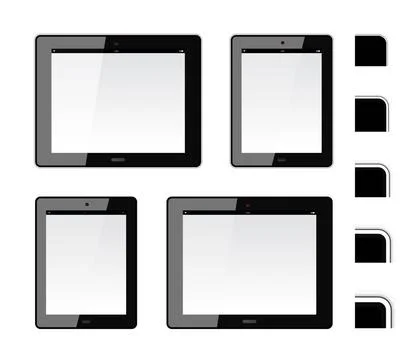 Tablet PC Tablet PC with different thickness of the shell. Just flip the h... Stock Photos