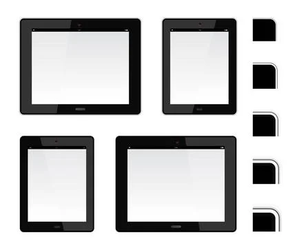 Tablet PC Tablet PC with different thickness of the shell. Just flip the h... 스톡 사진
