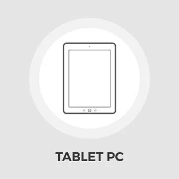 Tablet PC vector flat icon Stockillustratie