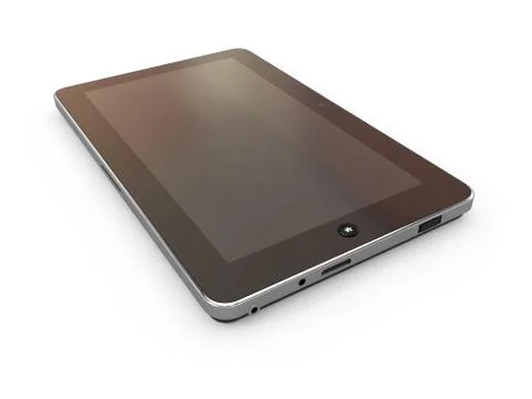 Tablet pc on white isolated background. 3d Stock Illustration