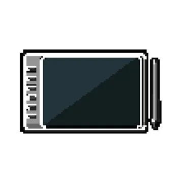 Tablet pen display pixel art vector illustration Stock-Illustration