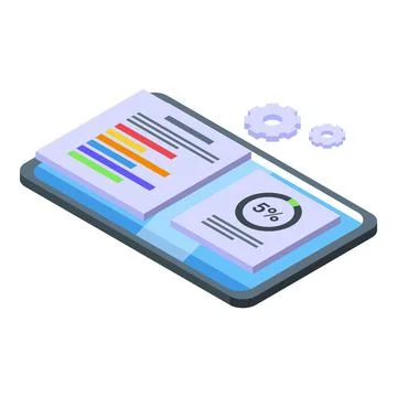 Tablet performance icon isometric vector. Business product Stock Illustration