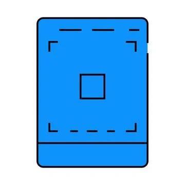 Tablet photo camera app icon color illustration Stock Illustration