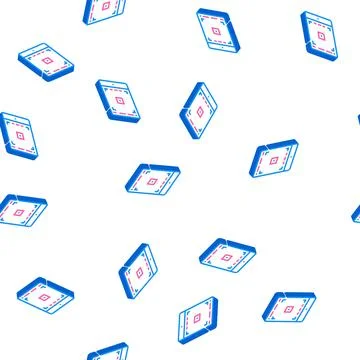 Tablet photo camera app isometric icon seamless pattern 库存插图