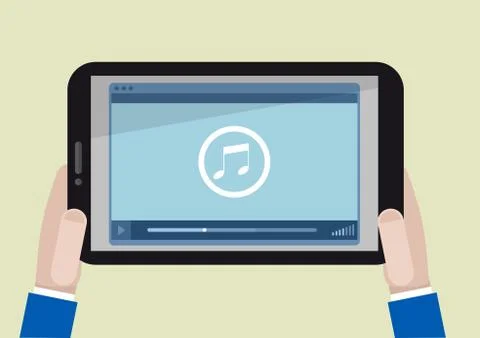 Tablet player Stock Illustration