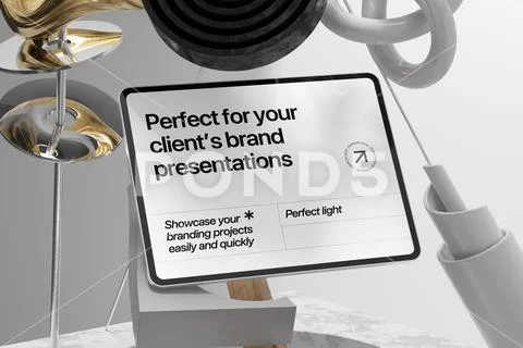 Tablet Presentation Mockup Scene PSD Template
