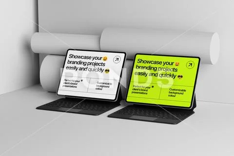 Tablet Presentation Mockup Template PSD-sjabloon