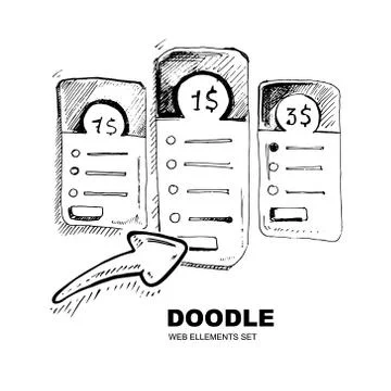 Tablet with pricing list Stock Illustration