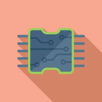 Tablet processor icon flat vector. Phone broken 스톡 일러스트