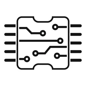 Tablet processor icon simple . Phone broken Stock Illustration