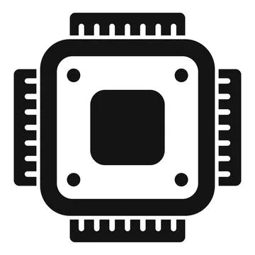 Tablet processor icon simple vector. Screen cell Stock Illustration