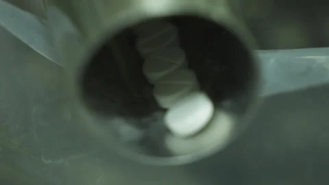 Tablet Production Conveyor in Pharmaceutical Laboratory Stock Footage 271234903