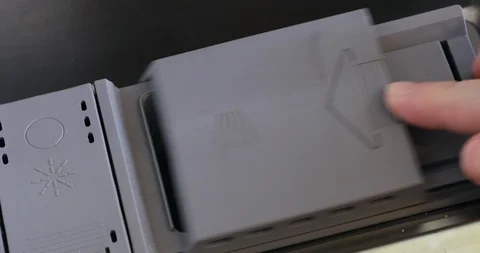 Tablet to putting in dishwasher tray Stock Footage 87816426