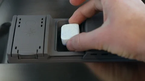 Tablet to putting in dishwasher tray Stock Footage 87817429