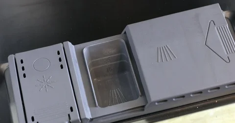 Tablet to putting in dishwasher tray Stock Footage 87819502