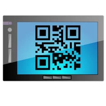 Tablet with qr code Stock-Illustration