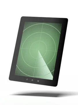 Tablet with radar Stock Illustration