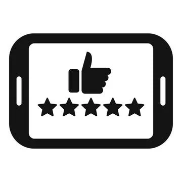 Tablet ranking icon simple vector. Medal award Illustrazione stock