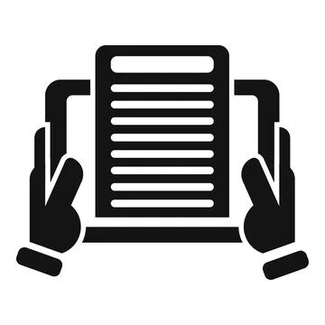 Tablet reading icon simple vector. Web people Illustrazione stock