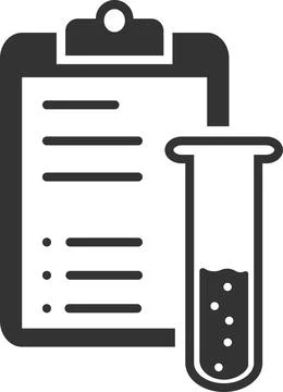 A tablet for recording laboratory tests. Vector illustration isolated on a white Stock Illustration