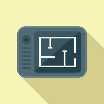 Tablet redesign icon flat vector. Web page Stock Illustration