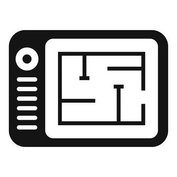 Tablet redesign icon simple vector. Web page Illustrazione stock