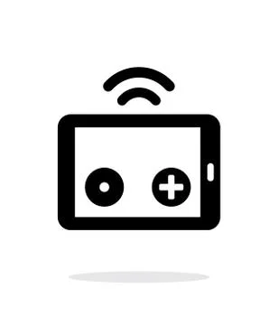 Tablet remote controller simple icon on white background Stock Illustration