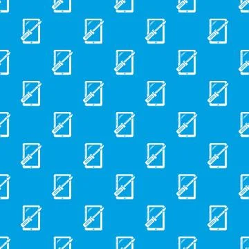 Tablet repair pattern vector seamless blue Illustrazione stock