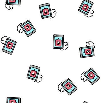 Tablet repair vector seamless pattern Stock-Illustration