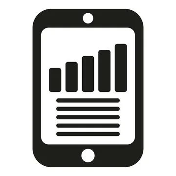 Tablet report icon simple vector. Business report Illustrazione stock