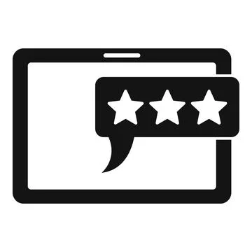 Tablet reputation icon, simple style Stock Illustration