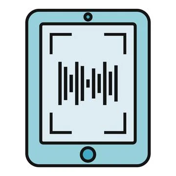 Tablet scanning barcode or qr code identification app イラスト素材