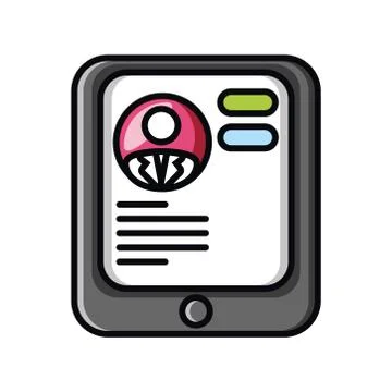 Tablet screen with browser web page window Stock-Illustration