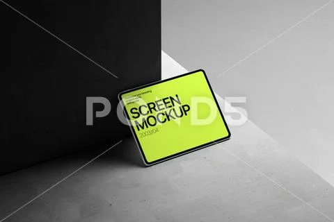 Tablet Screen Display Mockup PSD Template