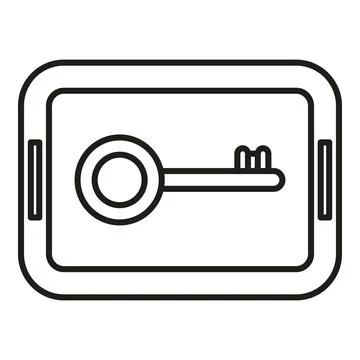 Tablet screen displaying key access digital security Stockillustratie