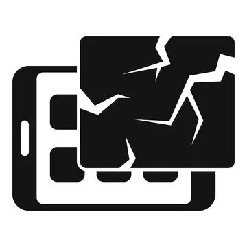 Tablet screen replace icon simple . Phone mobile Stockillustratie