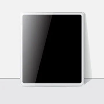 Tablet screen, white case. Vector Stock Illustration