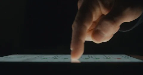 Tablet scrolling and typing slow motion 4K 動画素材 103495233