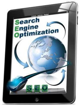 Tablet seo - search engine optimization Stock Illustration
