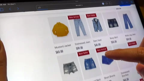 Tablet Shopping Stock Footage 162789935