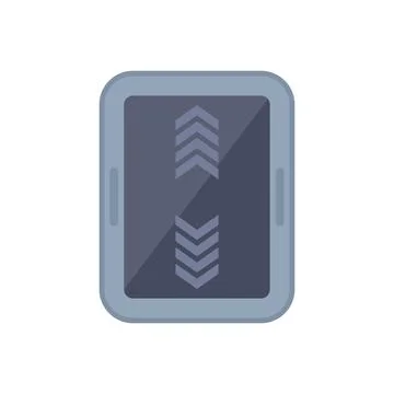 Tablet showing up and down arrows for data transfer concept Stock Illustration